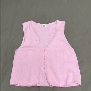 Wilfred Light Pink Knit V-Neck Top